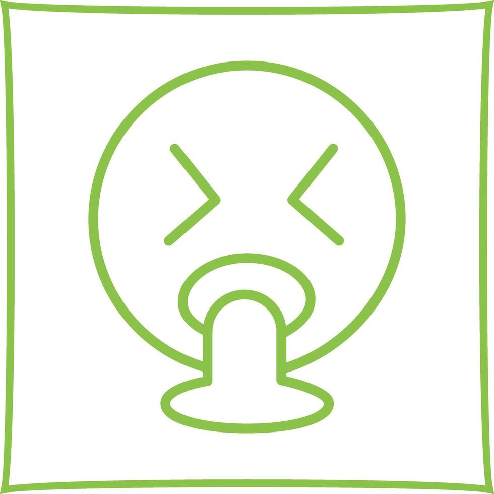 Face Vomiting Icon Design vector