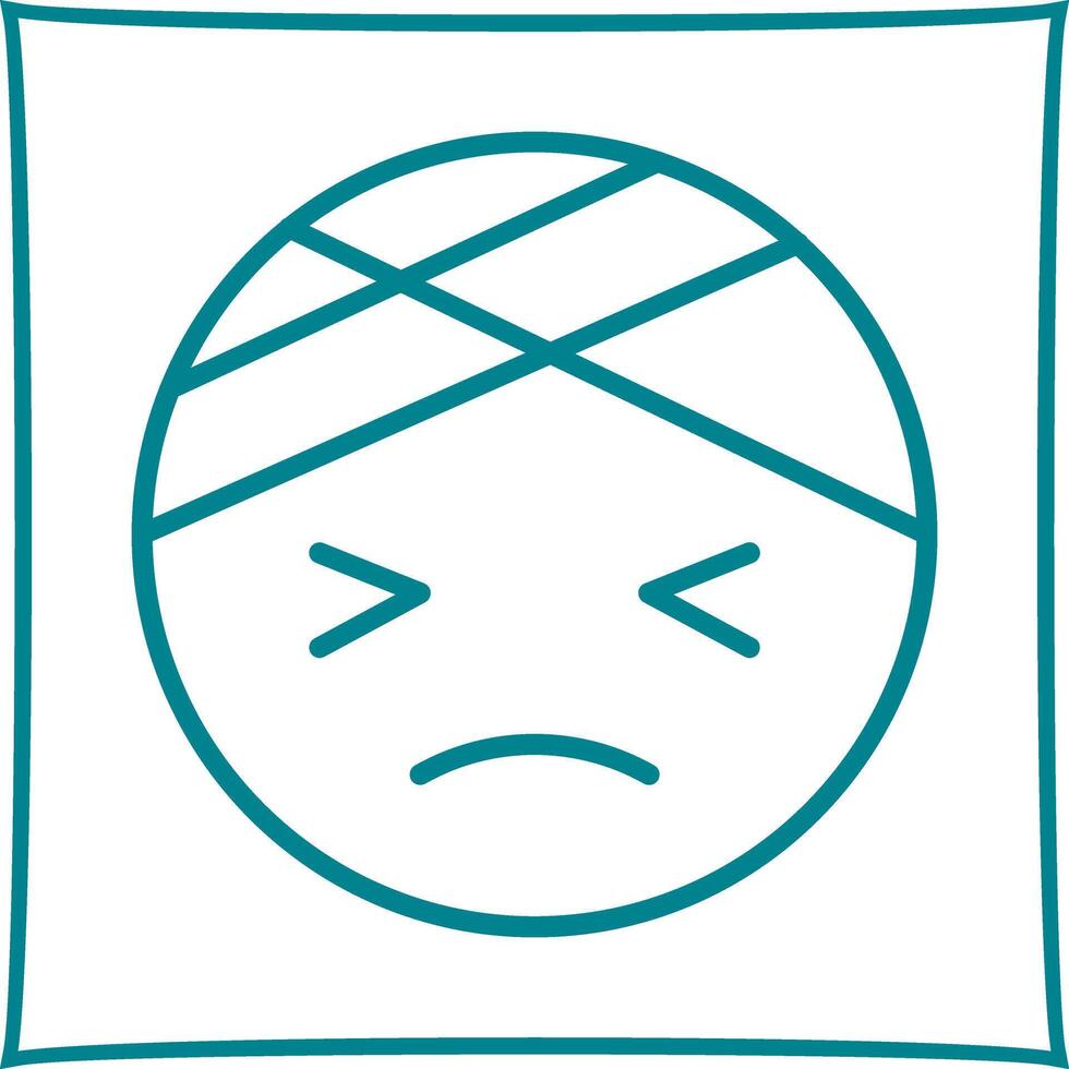 Face with Head-Bandage Icon Design vector