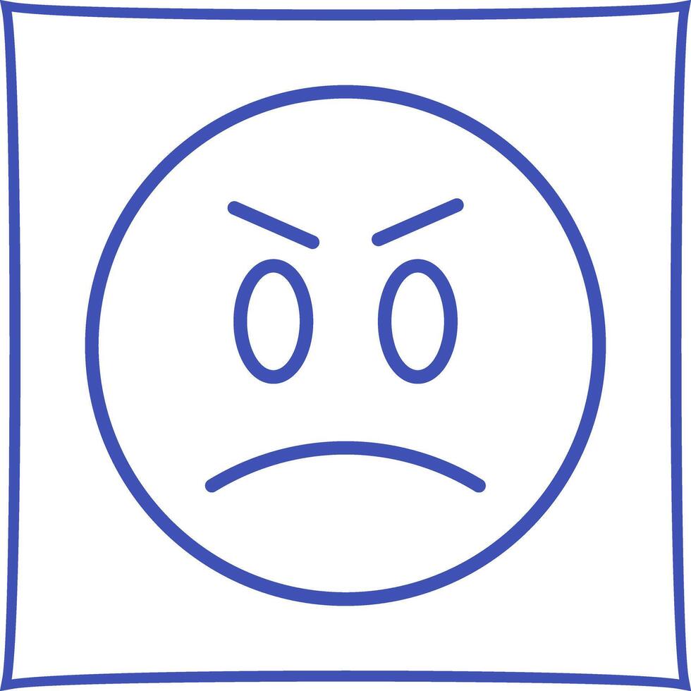 Angry Face Icon Design vector