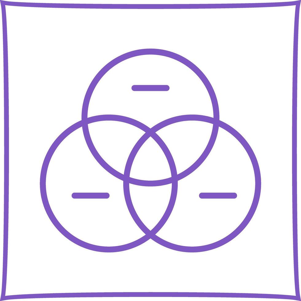 Venn Diagram Icon Design vector