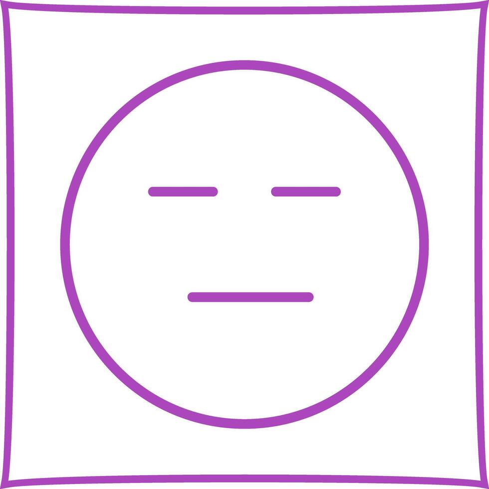Neutral Face Icon Design vector