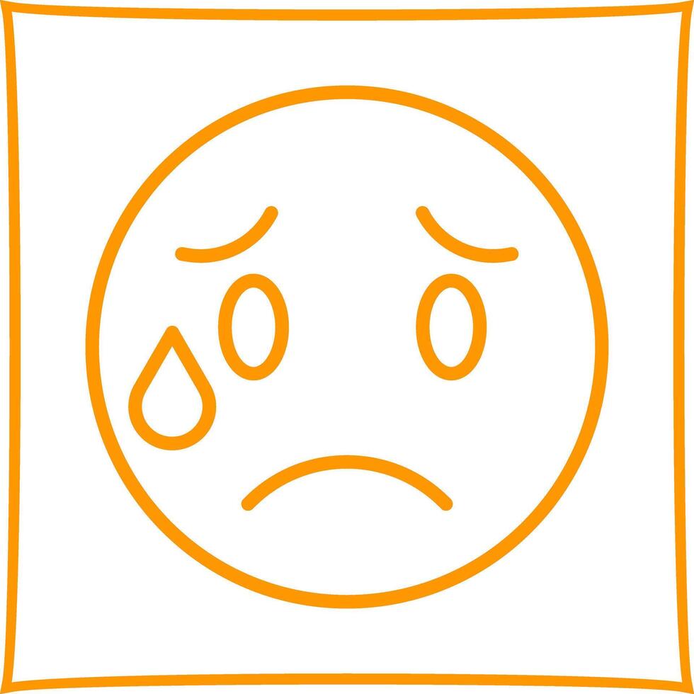 Crying Face Icon Design vector