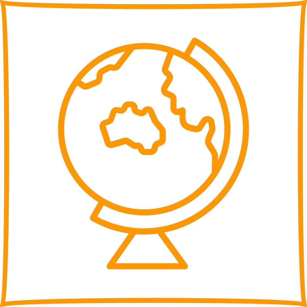 Earth Globe Asia Australia Icon Design vector