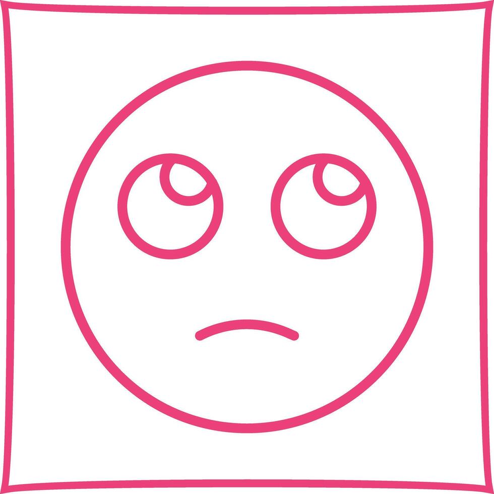 Face with Rolling Eyes Icon Design vector