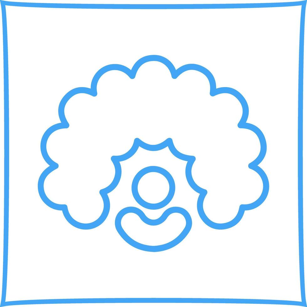Clown Wig Icon Design vector