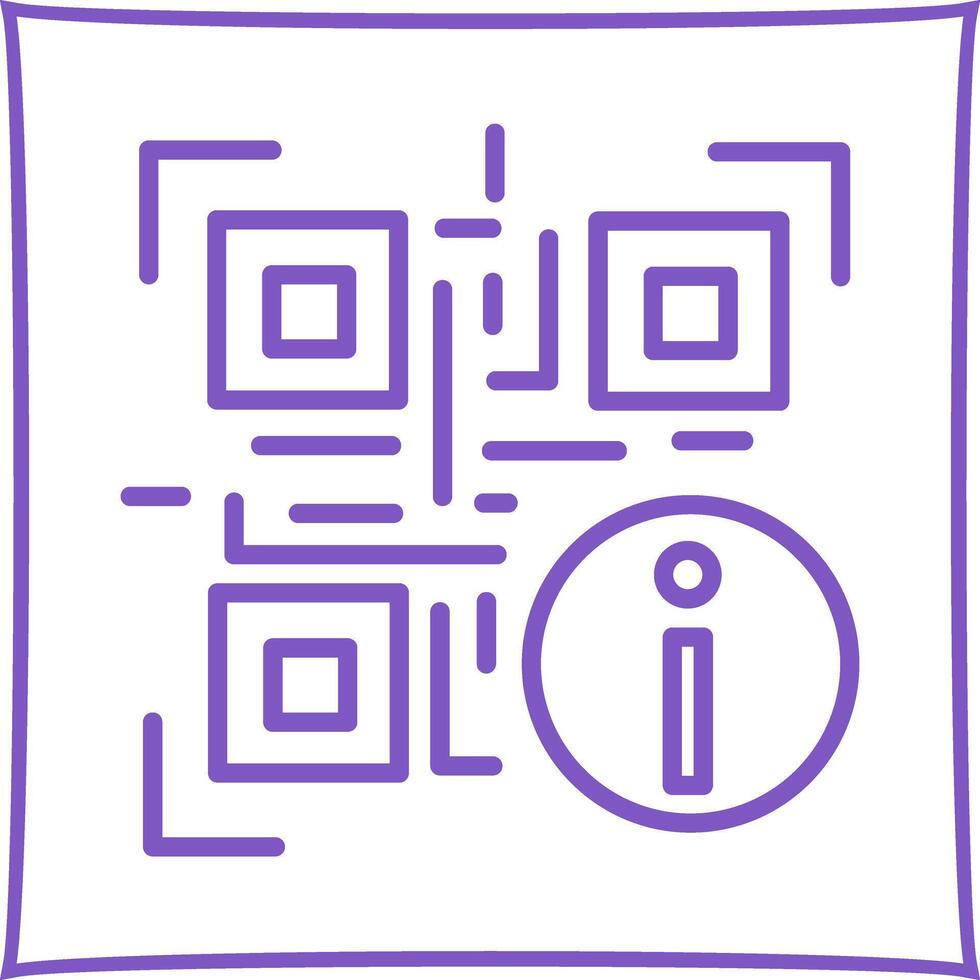 QR Code Information Icon Design vector