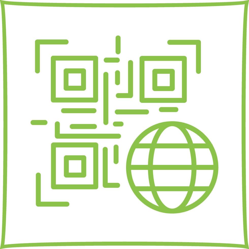 QR Code Website Icon Design vector