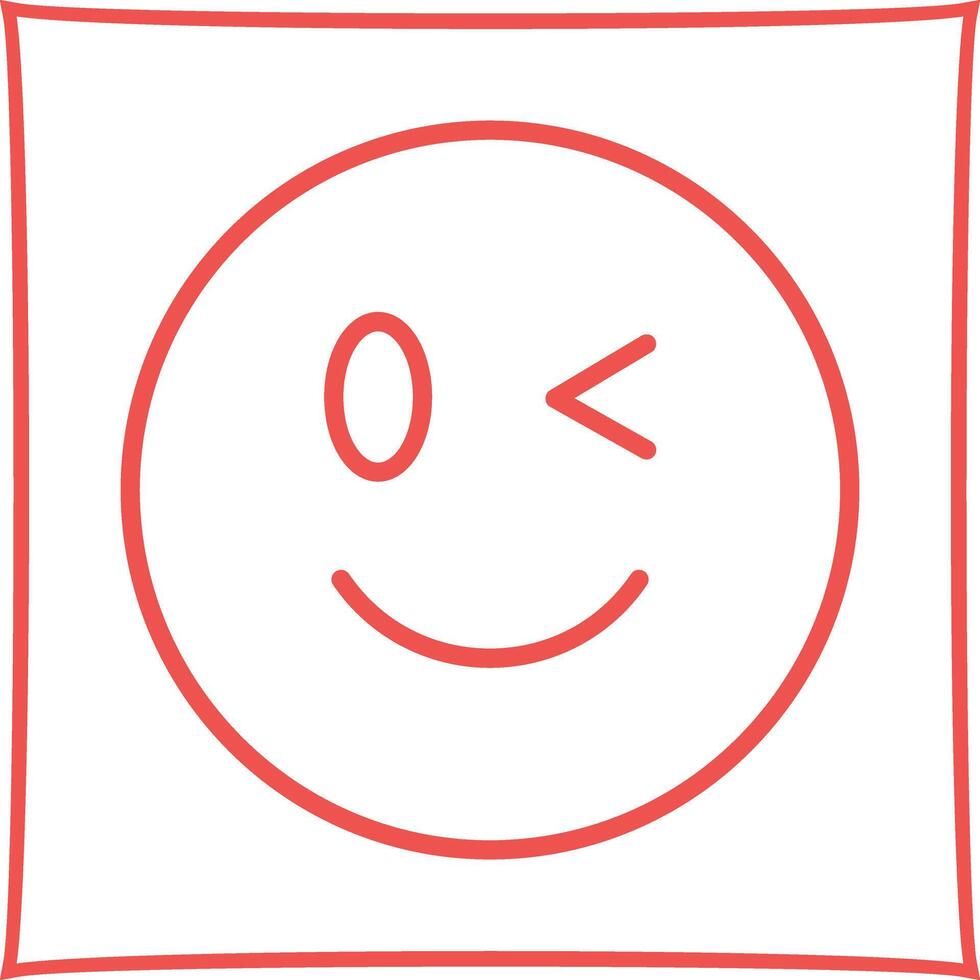 Winking Face Icon Design vector