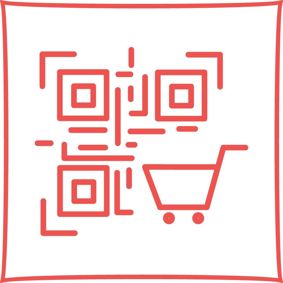 QR Code Shopping Icon Design vector