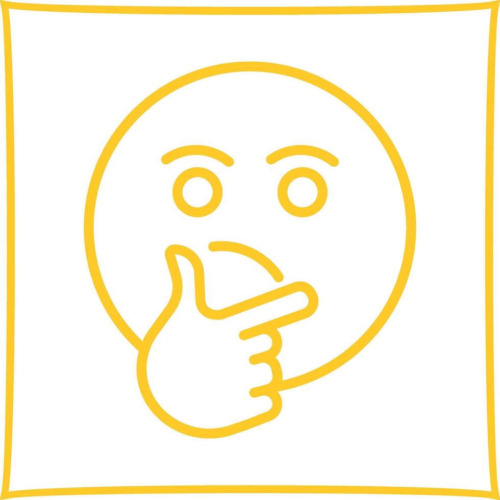 Thinking Face Icon Design vector