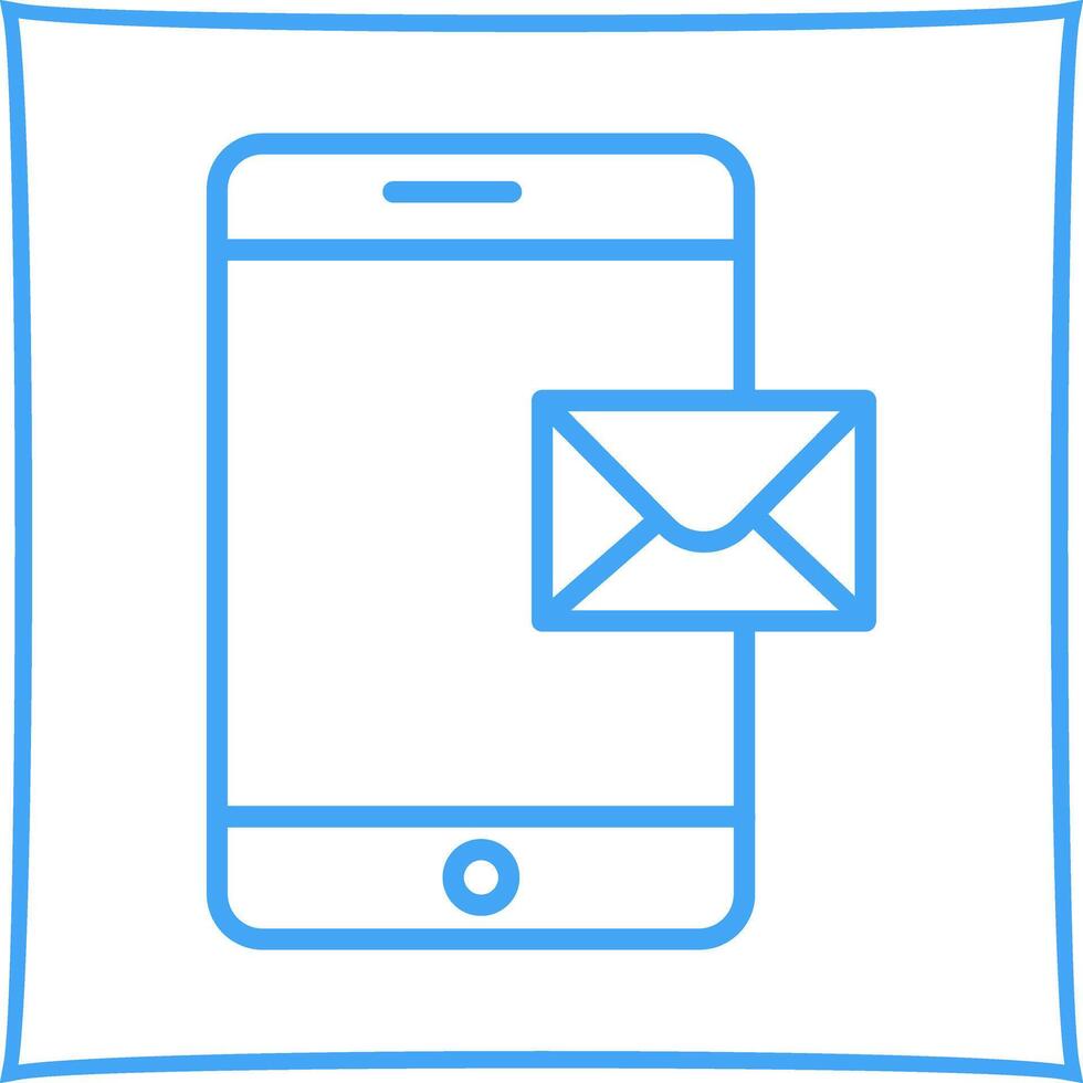 Mobile E-mail Icon Design vector
