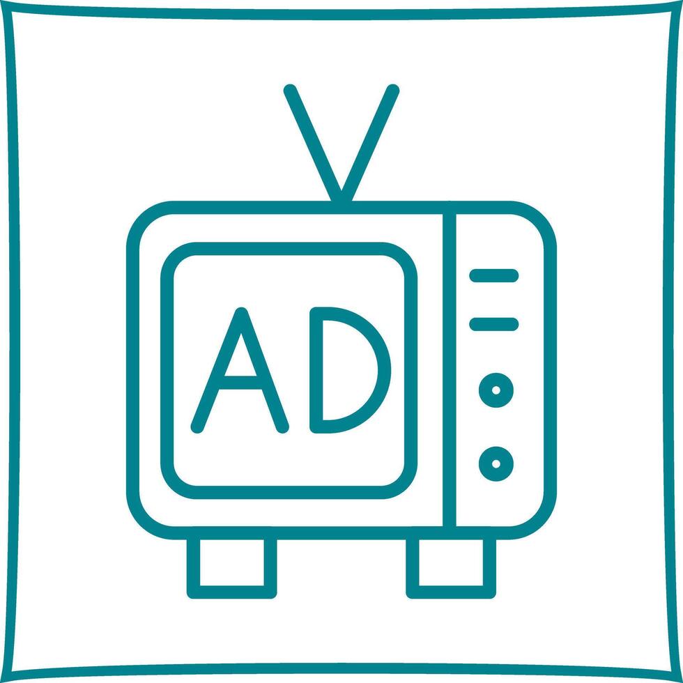 TV Commercial Icon Design vector