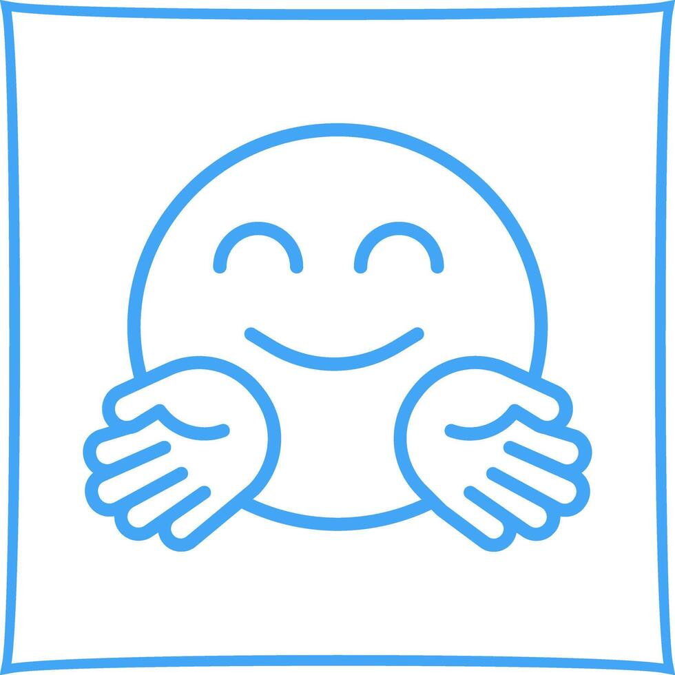 Hugging Face Icon Design vector