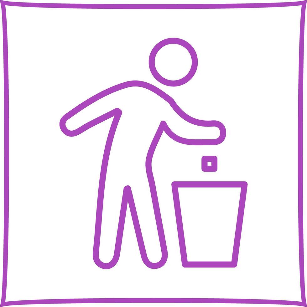 Litter in Bin Sign Icon Design vector