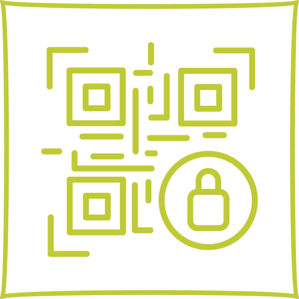 QR Code Encryption Icon Design vector