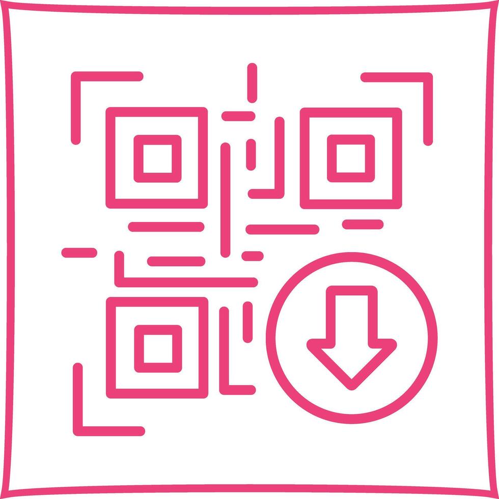 QR Code Download Icon Design vector