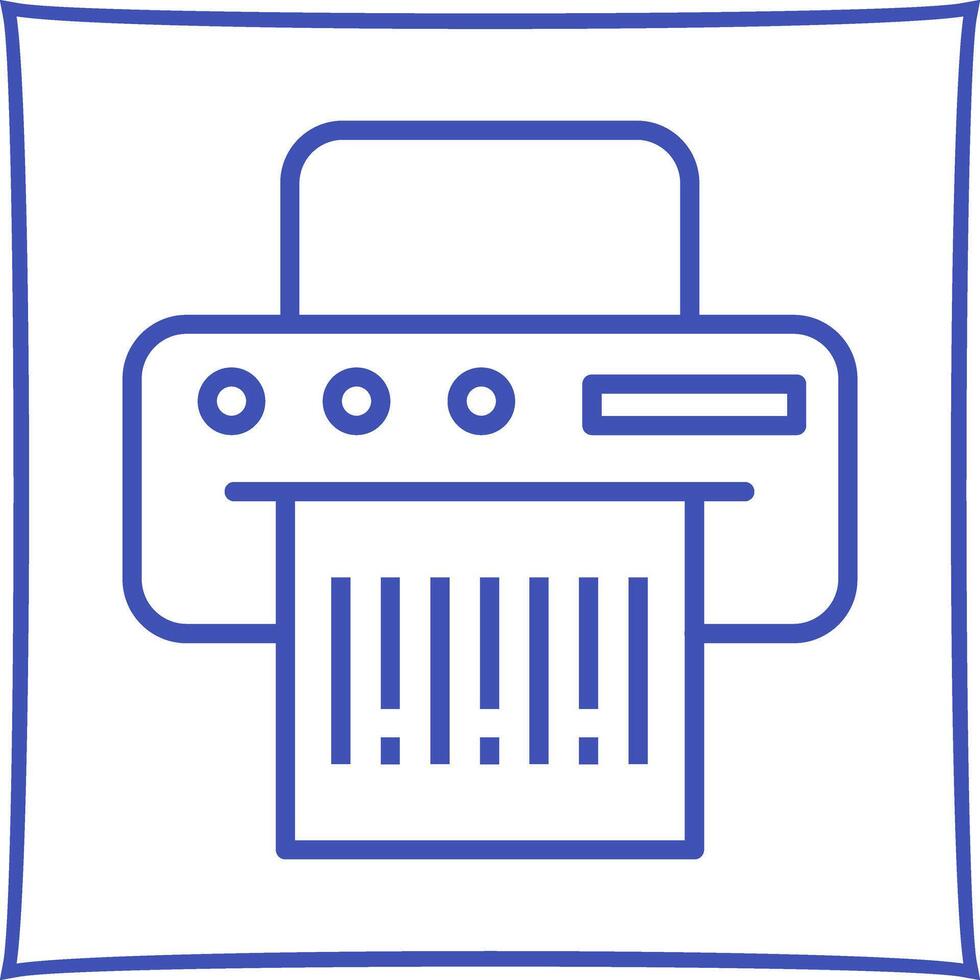 Barcode Printing Icon Design vector