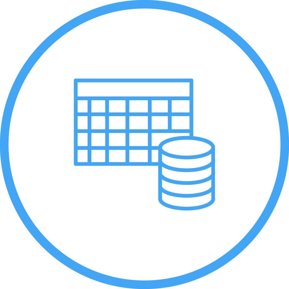 Table Data Icon Design vector