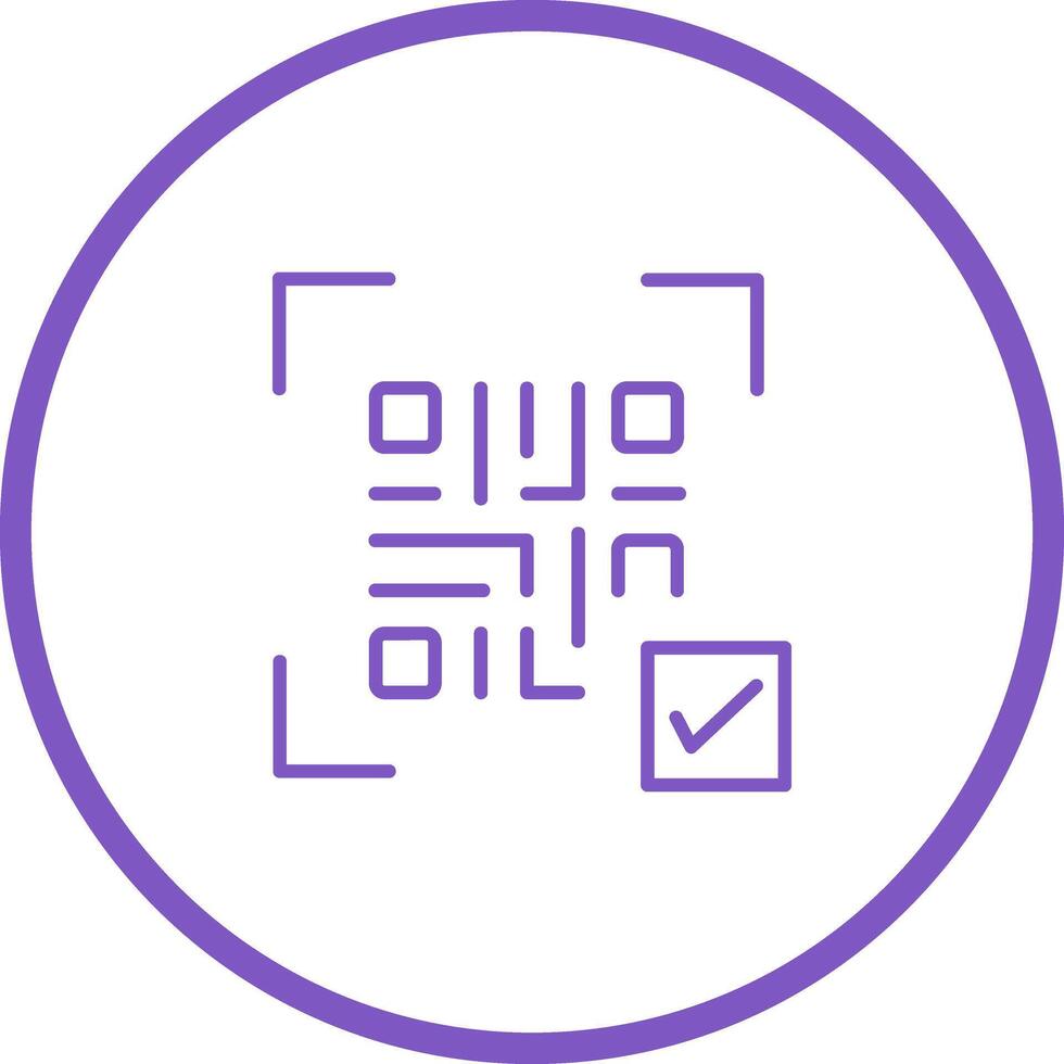 QR Code Link Icon Design vector