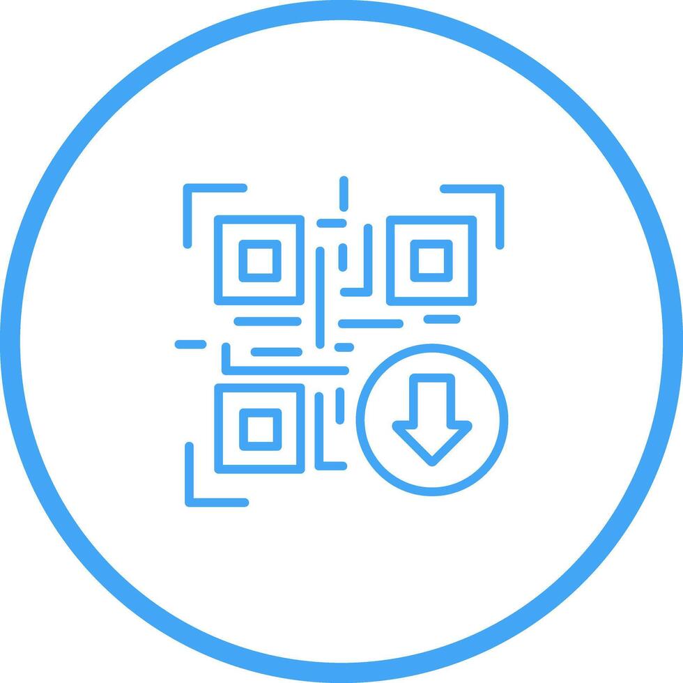 QR Code Download Icon Design vector