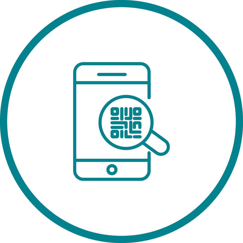 QR Code Authentication Icon Design vector