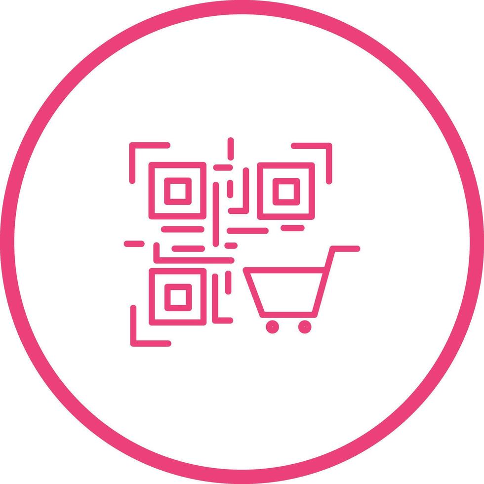 QR Code Shopping Icon Design vector