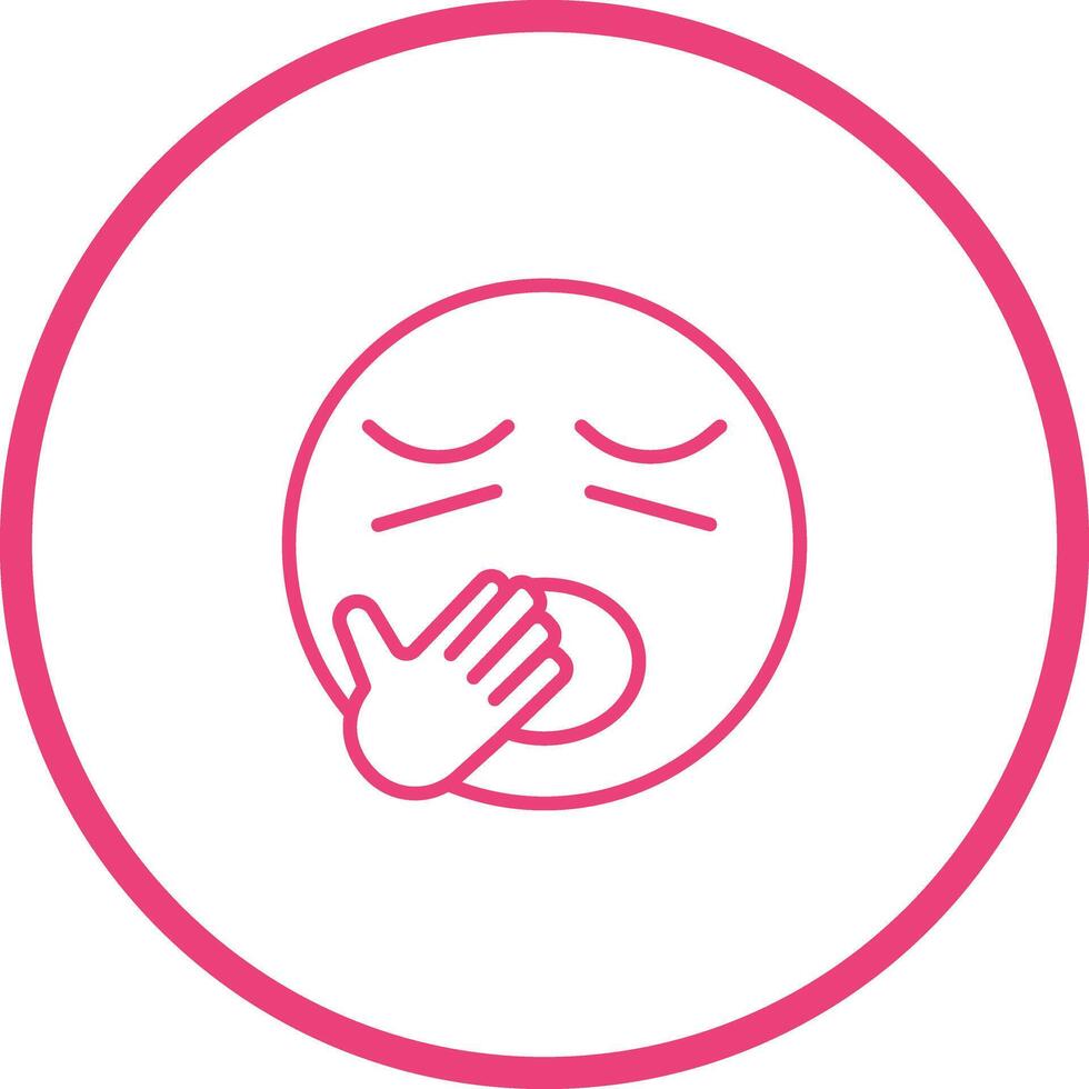 Yawning Face Icon Design vector