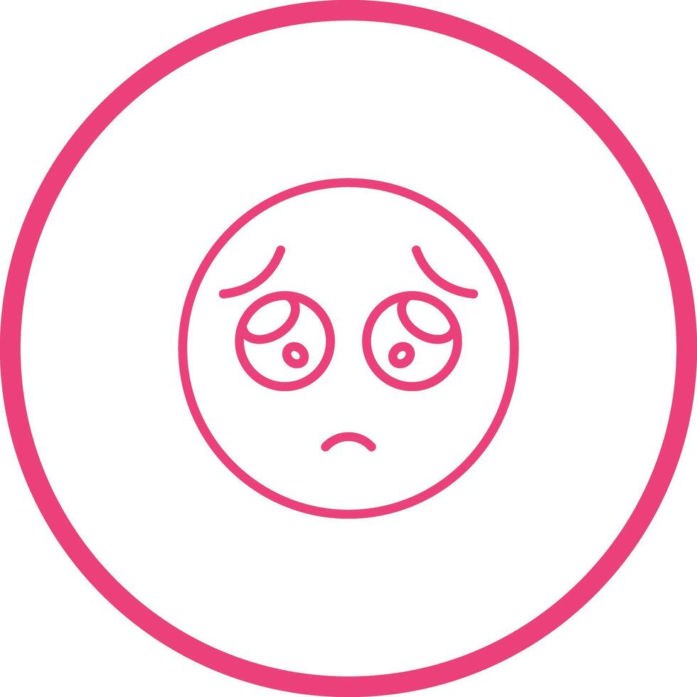 Pleading Face Icon Design vector