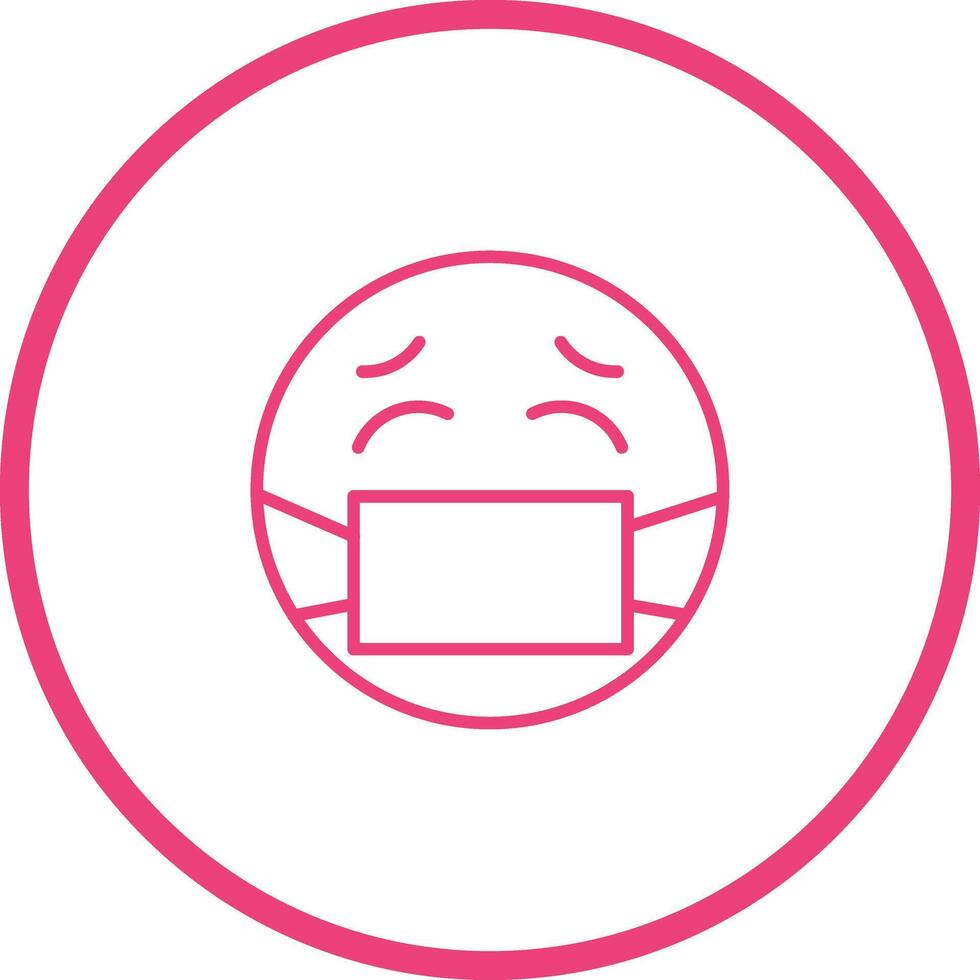 Face with Medical Mask Icon Design vector