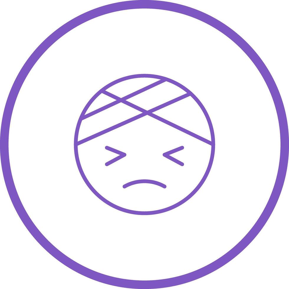 Face with Head-Bandage Icon Design vector