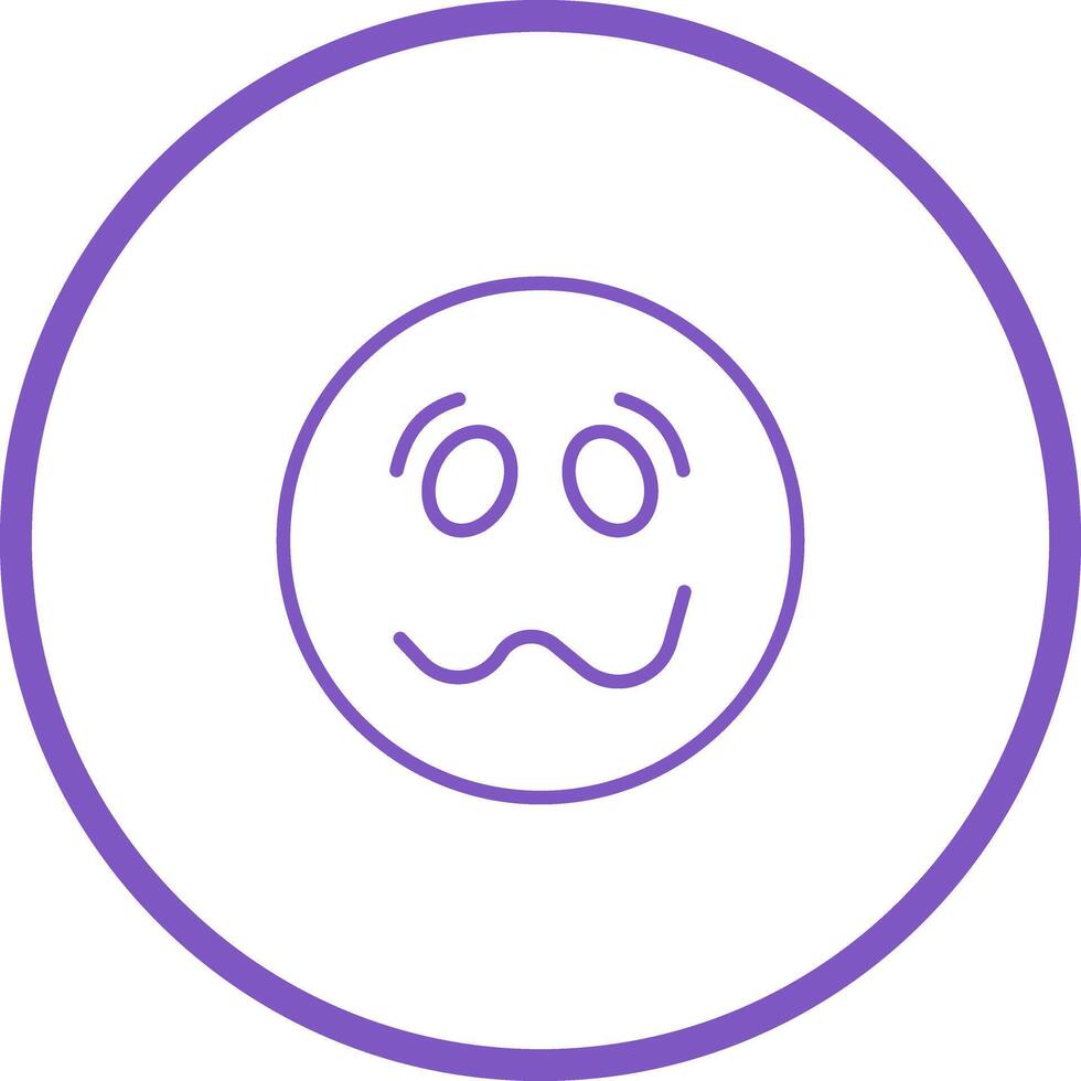 Woozy Face Icon Design vector