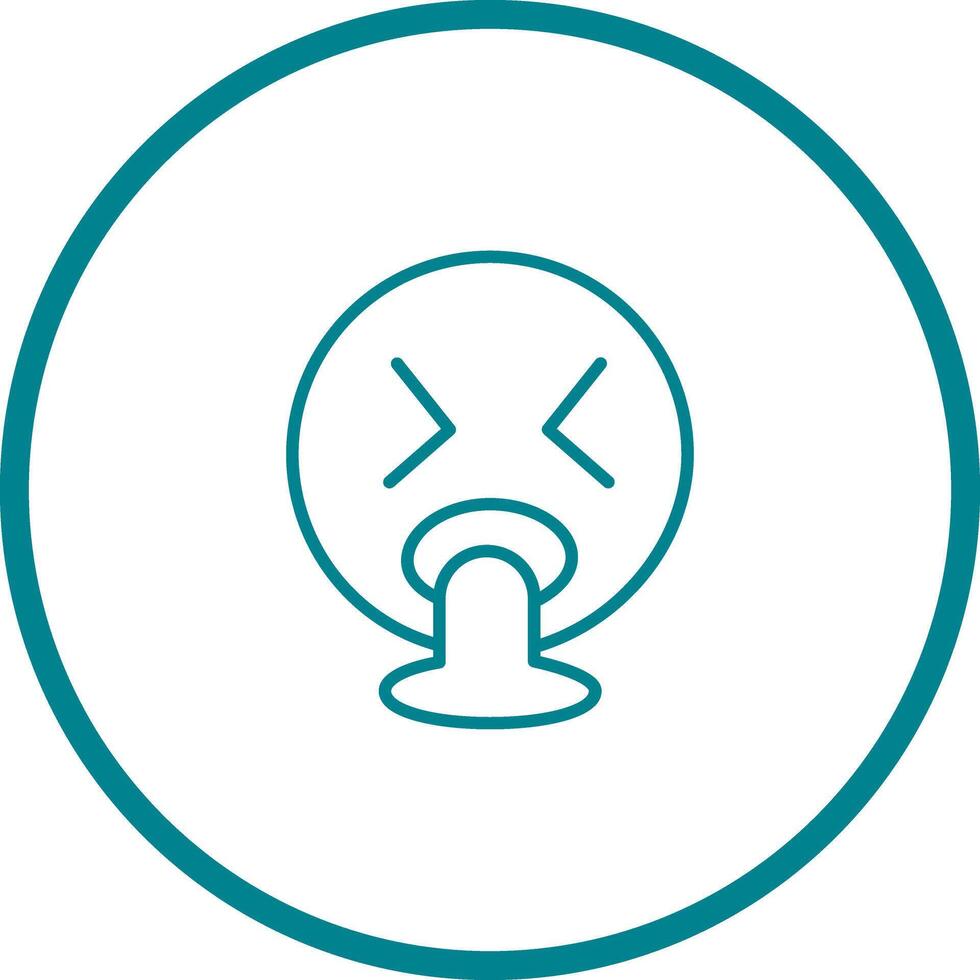 Face Vomiting Icon Design vector