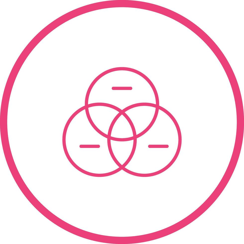 Venn Diagram Icon Design vector
