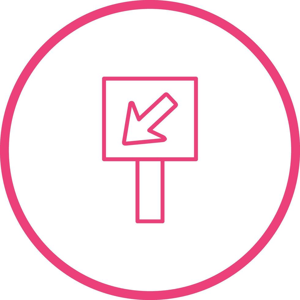 Diagonal Down Left Arrow Icon Design vector