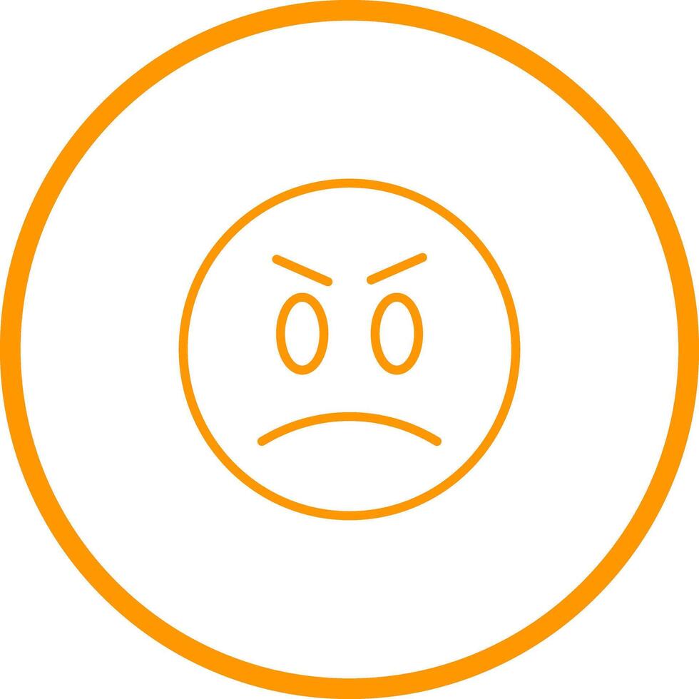 Angry Face Icon Design vector