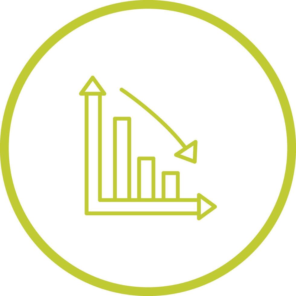 Chart Down Icon Design vector