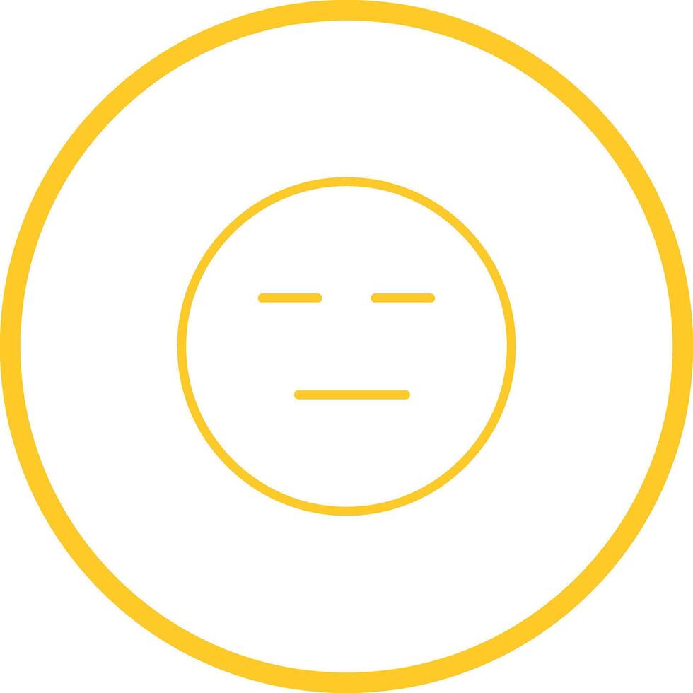 Neutral Face Icon Design vector