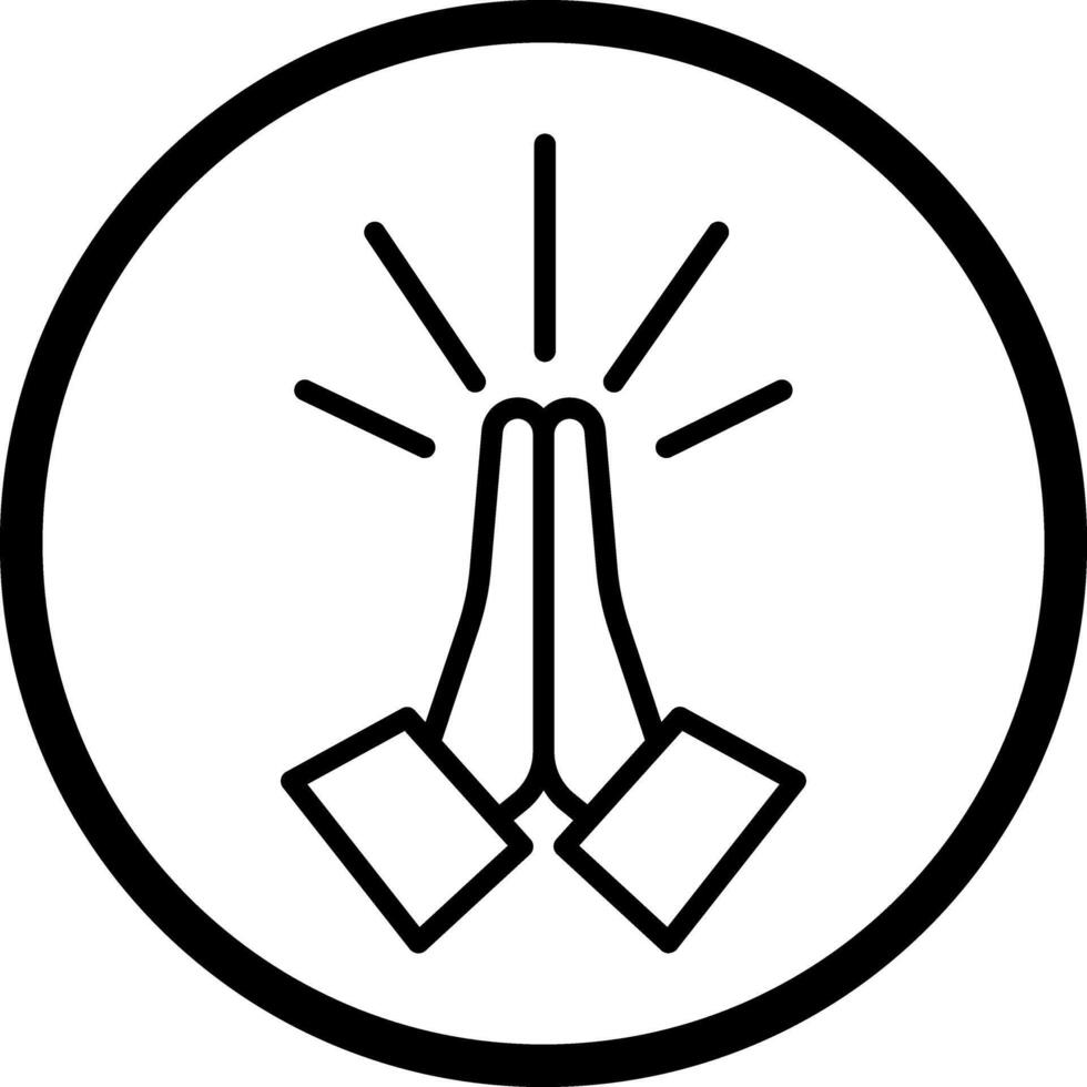 Folded Hands Icon Design vector