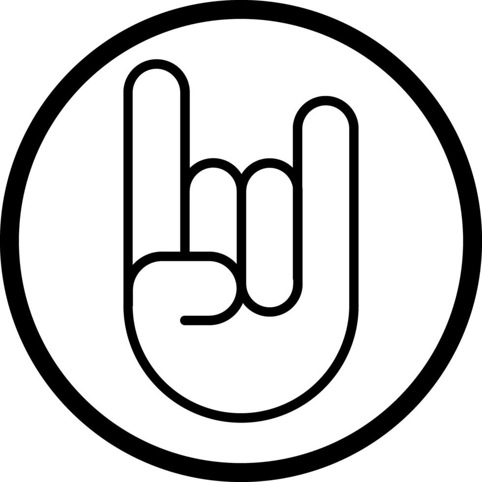 Sign of the Horns Icon Design vector