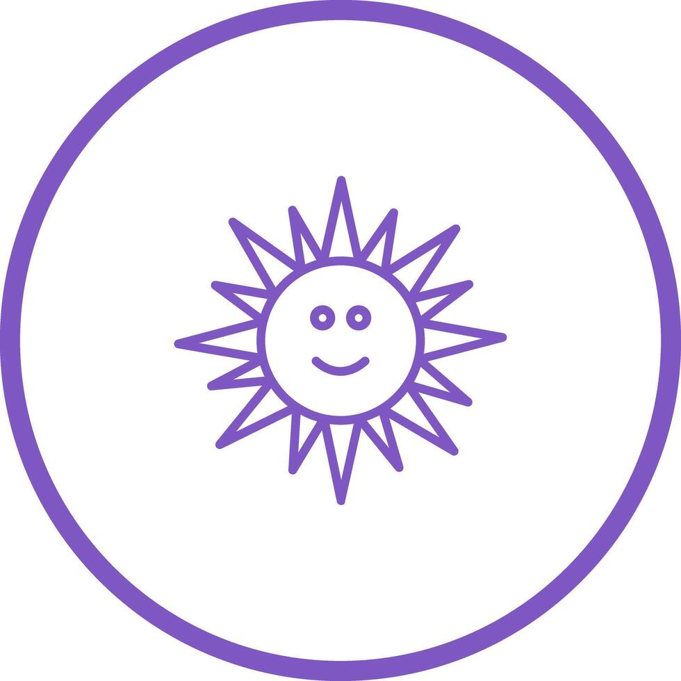 Sun with Face Icon Design vector