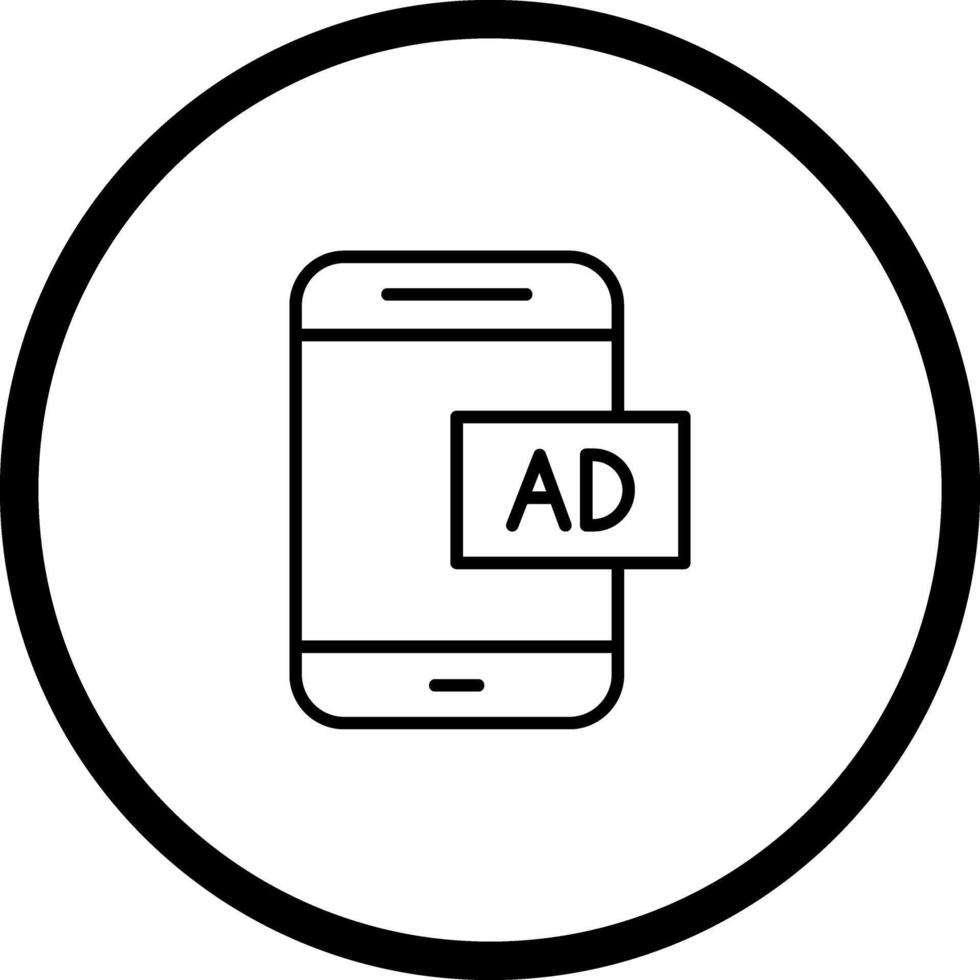 Mobile Advertising Icon Design vector