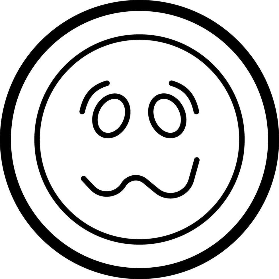 Woozy Face Icon Design vector