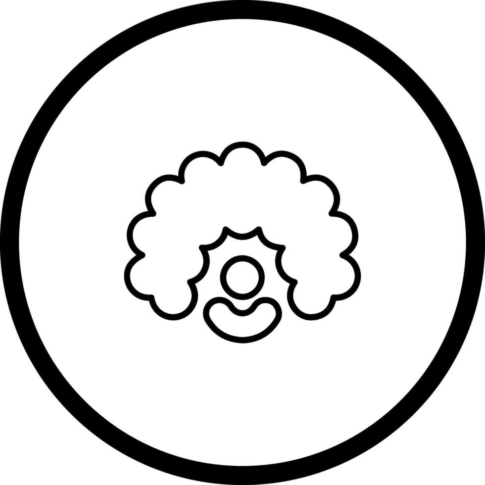 Clown Wig Icon Design vector