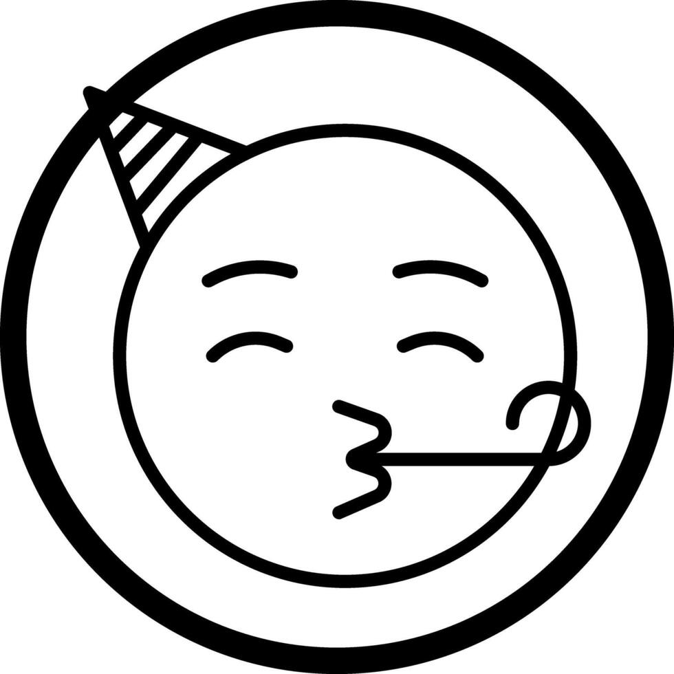 Partying Face Icon Design vector