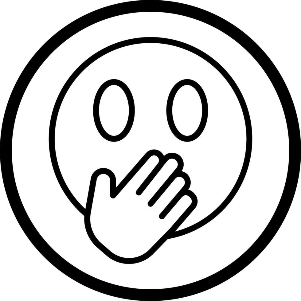Face with Hand Over Mouth Icon Design vector