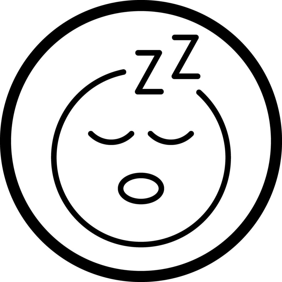 Sleeping Face Icon Design vector