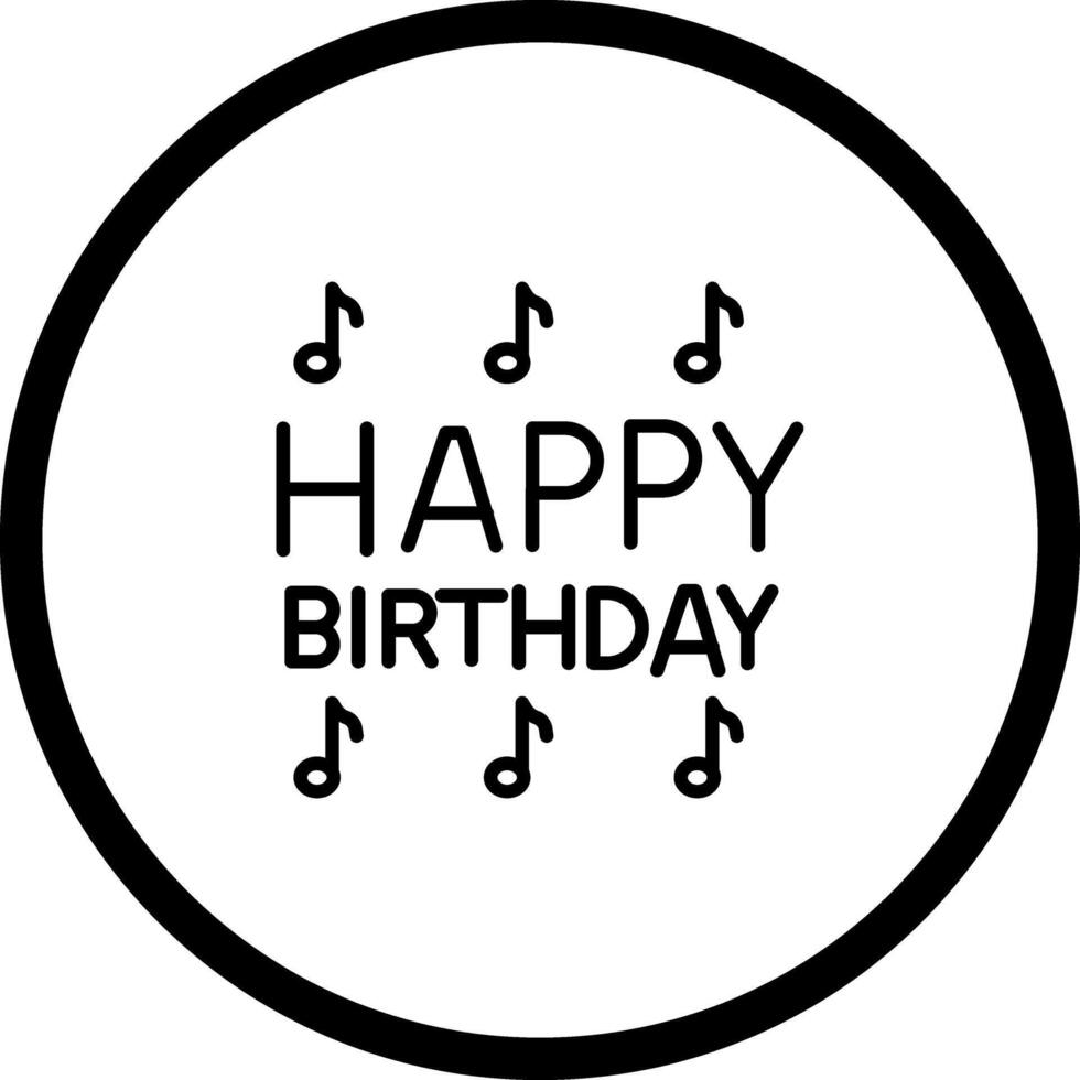 Happy Birthday Song Icon Design vector