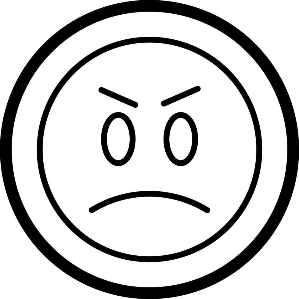 Angry Face Icon Design vector