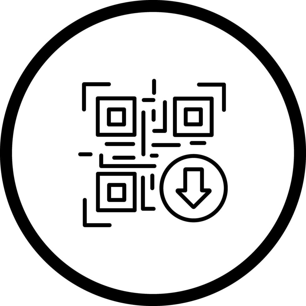 QR Code Download Icon Design vector