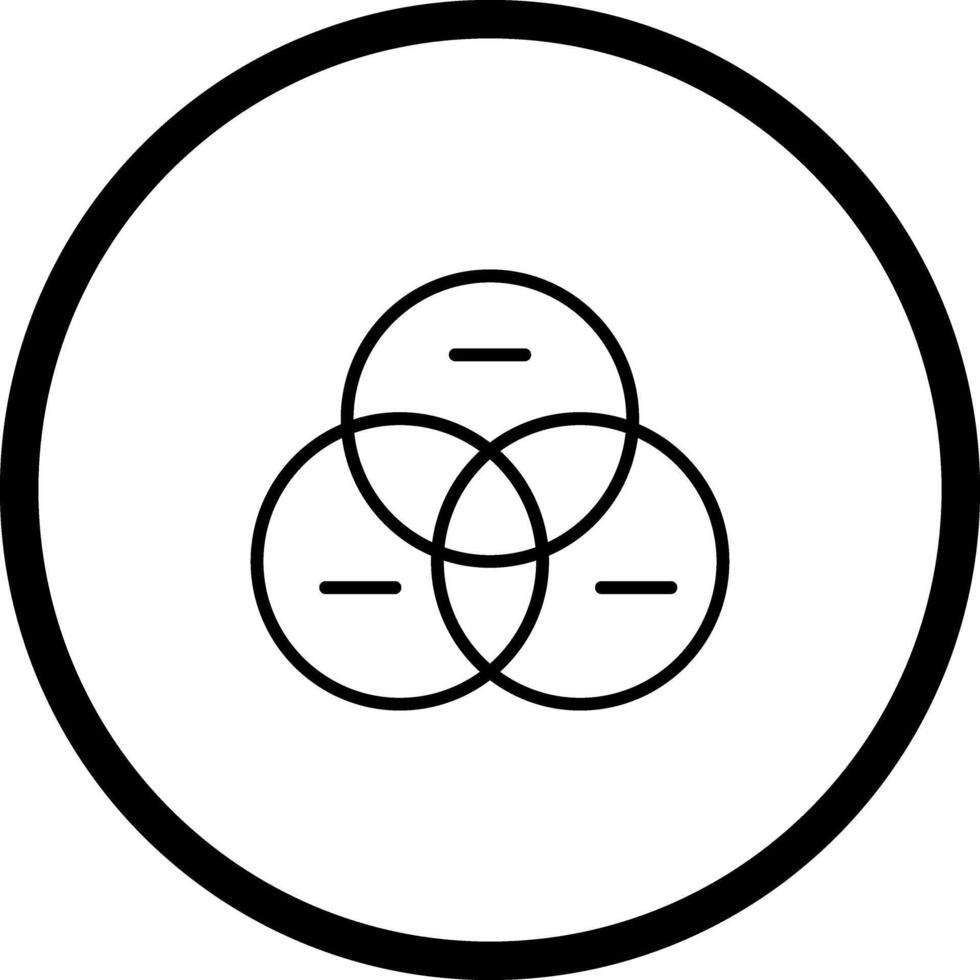 Venn Diagram Icon Design vector
